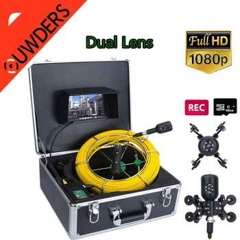 7inch DVR 30 M 1080P HD Dual Kamera, Objektív Odtoku do Kanalizácie, Plynovodu, Priemyselný Endoskop Potrubia Kontrola Video Kamera