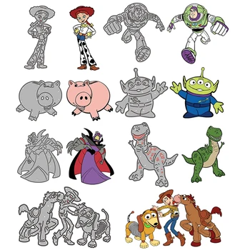 Toy Story Bullseye Rex Cudzie Woody Rezanie Zomrie Disney Diecut Pre DIY Zápisník Papier Karty Dekoratívne Plavidlá vysekávané Nové 2022
