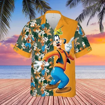 Disney Winnie the Pooh Havajská Košeľa Disney Kreslené Vzor Plnej Tlač 3D Havajské Košele Módne Tričko Pláže