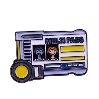Piaty Element brošňa Leeloodallas multipass pin rozkošný nerdy autobus odznak sci-fi, dobrodružné filmové fanúšikov darček