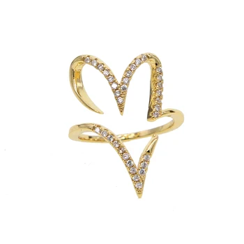 Otvorené srdce resizable ženy móda krúžky milenca darček veľkoobchod drop shipping šperky