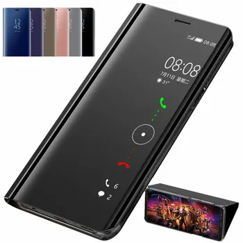 Pre Xiao Redmi 10C Prípade, Smart Mirror Zobraziť Magnetické Flip Kožené Stojan Telefón puzdro Pre Xiao Redmi 10C 10 C Redmi10C Zadný Kryt