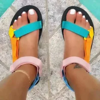 Ženy Letné Topánky Sandále Ploché Plážové Sandále 2 Módy Vonkajšie Bežné Sandále Otvorené Prst Sandalias Mujer