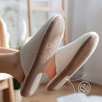 Nový Japonský jednoduché bavlnené papuče drevené podlahy mäkké dno pár jar a na jeseň domov spálňa bavlnené papuče