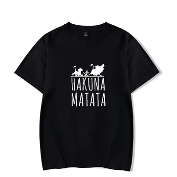Lion King Simba Hakuna Matata T Shirt Muži Ženy Krátke Rukáv Tričko T-shirt Jar Leto Tepláková súprava Topy Značka Oblečenia