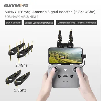 Sunnylife 2ks Yagi Anténa 5.8 Ghz/2.4 Ghz Drone Diaľkové ovládanie Signálu Booster Range Extender pre kolesá Mavic Vzduchu 2/Mini 2