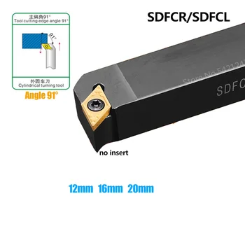 SDFCR1212H07 SDFCR1616H11 SDFCR2020K11 SDFCL 12 mm 16 mm 20 mm CNC Sústruhu Frézy Nástroje Vonkajšej otočením držiaka nástroja pre DCMT vložiť