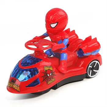 Marvel SpiderMan Točí Auto na Elektrický Univerzálny Kreslených Koliesko Auta, Svetlo, Hudba, Anime Obrázok autíčka Vianočné Darčeky pre deti