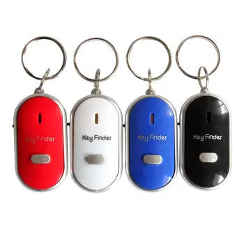 Mini Pískať Proti Strate KeyFinder Alarm Peňaženky Pet Tracker Smart Blikajúce Pípanie Vzdialený Hľadáčik Keychain Tracer Key Finder + LED