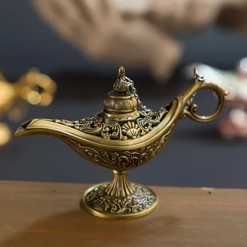 1PC Aladdin Lampa Tradičné Duté Z Rozprávky Magic Aladdin, ktorí Chcú Lampa Čaj Hrniec Vintage Retro Domáce Dekorácie Príslušenstvo