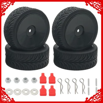 4 ks/set kolies rim+gumové pneumatiky set+tela klip s karte pre rc hobby model auta 1/14 Wltoys 144001 buggy možnosť hop-up časti