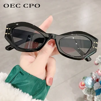 OEC CPO Vintage Cat Eye slnečné Okuliare Ženy, Nové Módne Punk Slnečné Okuliare Ženské Módne Nit Odtiene UV400 Okuliare oculos
