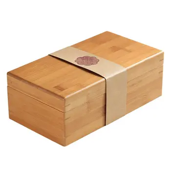 1pc Bambusu Prítomné Políčko Čaj Kontajner High-end Drevené Čaj-list Úložný Box na Darček Domov Starších, Domáce Dekorácie, Drevené Darčekové krabičky
