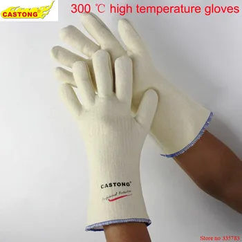 300 stupňov tepla izolačné rukavice Vysokej teplote odolné rukavice na horúce spomaľovač horenia, anti-obarenie oheň Aramidové vlákna tkaniny
