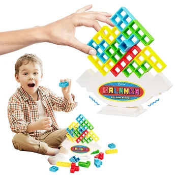 Puzzle 3D Blok Rovnováhu Bloky Doskové Hry Pre Deti, Dospelých, Vzdelávacie Veža Zostatok na Skladanie Hračiek Pre Rodinné Hry Strany Travel