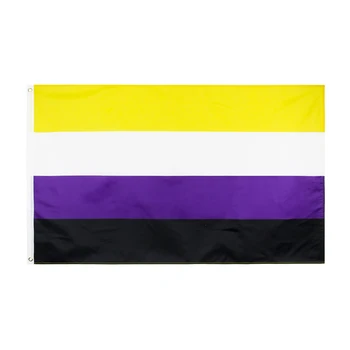 Xiangying 90x150cm NB Pride Genderqueer GQ Rodovej Identity NONBINARY Ne-Binárnu Vlajka
