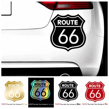 Cartoon Route 66 Znak Vlastné Číslo Nálepky Kryt Vodotesný Poškriabaniu Nálepky Príslušenstvo