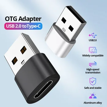 USB Typu C Adaptér USB 2.0 Adaptér Pripojte Prenosný Mini Type-C, USB Konektor Prevodníky Pre xiao redmi 8 pro pre Mobilný Telefón