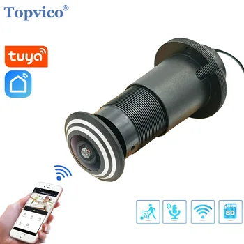 Topvico Tuya Video Peephole Wifi Kamera, Detekcia Pohybu Dverí Viewer Video-oko Bezdrôtový Telefón Home Security Auto Záznam