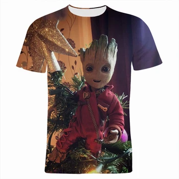 Marvel Komiksu, Anime Groot Chlapec Dievča T-shirts Lete 3D Tlač Módne Ženy Tee Topy Streetwear Mužov Nadrozmerné Tričká
