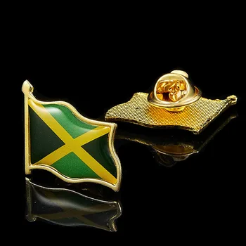 Jamajka Národ Pozlátené Vlajka Klopě Pin Odznak Multicolor Pin Brošňa Odznak