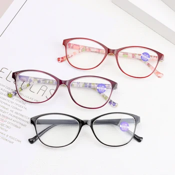 +1.0~+4.0 Diopter Okuliare na Čítanie Muži Ženy Urltra-Svetlo Unisex Okuliare Módne Tlač Retro Anti-modré Svetlo Presbyopia Oko
