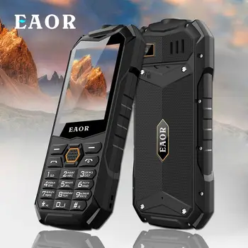 EAOR 2G Štíhly Robustný Telefón IP68 Nepremokavé Vonkajšie Tlačidlá Telefóny 2000mAh Big Batérie Dual SIM Funkcia Telefónu a Odleskov Horák