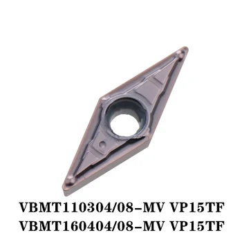 100% Originálne VBMT VBMT110304 MV VBMT110308 VP15TF VBMT160404 VBMT160408 10pcs CNC Sústruhu Vloženie Karbidu Vložiť Vysokej Kvality