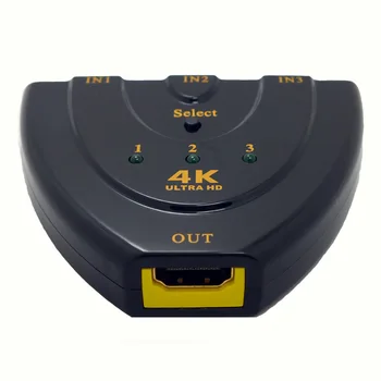 Mini 3 Port kompatibilný s HDMI Prepínač 3x1 Switcher 3 vstup 1 Výstup HDMI Splitter-kompatibilný Port Pre HDTV 1080P Video