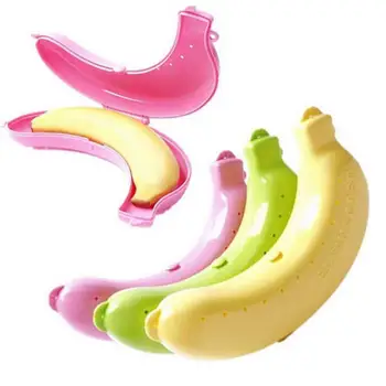 3ks Roztomilý Banán Prípade Chránič Box Kontajner Výlet Vonkajšie Obed Ovocie Úložný Box Držiteľ Banán Úložný Box pre Vonkajšie Trave