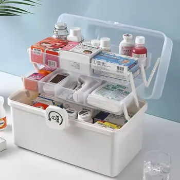 Plastové Úložný Box Lekárske Box Úložný Box Multifunkčné Prenosné lekárničky Doma Prvá Pomoc Kit, Multi-farba Voliteľná