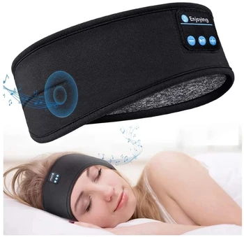 Bluetooth Spanie Športové Slúchadlá s hlavovým oblúkom Tenké, Mäkké Elastické Pohodlné Bezdrôtové Hudobné Slúchadlá Očná Maska na Strane Spáč
