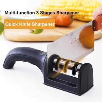 Vreckové Nože Brúsky Multi-function 3 Etapy Typ Rýchle Nôž Zaostriť Volfrámové Ocele pre Kuchynské Nože, Príslušenstvo, Nástroje