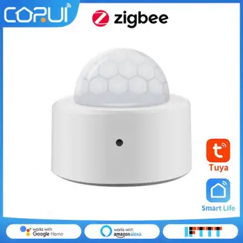 CORUI Zigbee So Svetlom-snímanie Ľudského Pohybu Infračervený Senzor Tuya Smart Anti-pet Infračervené Alarm Tuya Bezdrôtový Infračervený Detektor