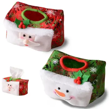 Vianočné Dekoratívne Tissue Papiera Nastaviť Červená Zelená Santa Claus Tkaniva Nastaviť Toaletný Papier Taška Domov Kúpeľňa Strany Papiera Taška Dekorácie