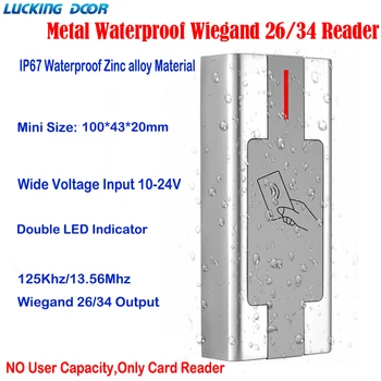 H2R Vodotesný IP67 125khz Kovové Prístup Ovládanie RFID Reader Blízkosti Wiegand Čítačku Pre Access Control Panel