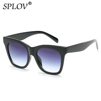 SPLOV 2018 Fashion Square Slnečné Okuliare Ženy Značky Dizajnér Cat Eye Slnečné Okuliare Luxusné Nadrozmerná Zrkadlové Okuliare Gafas De Sol