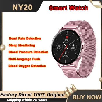 NY20 Smart Hodinky Muža, Ženy, Športové Fitness Tracker IP68 Vodotesný Náramok Smartwatch HD Kolo Obrazovky pre IOS a Android