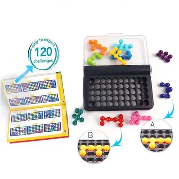 120 Výzvy IQ 3D Puzzle Klasické Puzzle Pyramída Doska Pearl Logická Hra Mysle S Riešením Hra Montessori Hračky pre Deti Darček