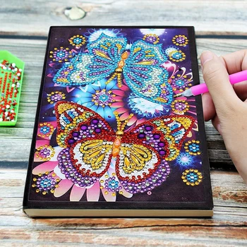 Špeciálne Tvarované Vzor, Diamond Maľovanie Notebook DIY Kryt Denník Kniha Vestník Úradu Písomne Poznámka 100Pages/50 Listov A5 Notebook