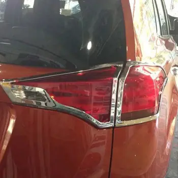 Pre Toyota RAV4 2013 2014 2015 ABS Chrome Zadné zadné Svetlo na Čítanie Rám Kryt Výbava 4pcs