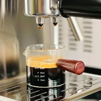 Rukoväť sklo pohár mlieka espresso šálka s mierkou výstrel pohár ťažba uncu meranie pohár