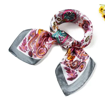 Foulard Luxusná Hodvábna šatka námestie Saténový šál námestie scarfs šatku okolo krku 60 CM jar reaationary kvet BC04