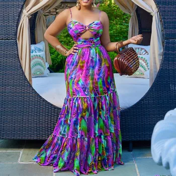 Elegantné Afriky Šaty Pre Ženy Dashiki Leto, Jeseň Maxi Šaty Dámske Tradičné Africké Oblečenie Fairy Dlhé Šaty