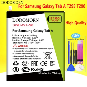 DODOMORN SWD-WT-N8 Batérie Pre Samsung Galaxy Tab A T295 T290 Vysoká Kvalita +Sledovacie Číslo