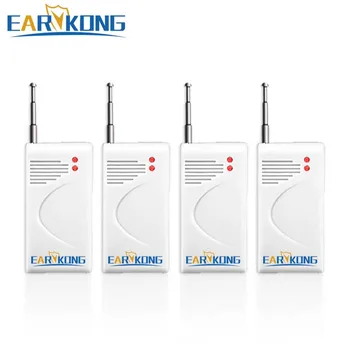 4 kusy 433MHz Bezdrôtový Detektor Vibrácií Dvere, Okno Vibrácií Budíka Na WiFi / GSM Domov Zlodej Bezpečnostný Alarm Systém ZD-03