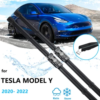 2x Pre Tesla Model Y 2020 2021 2022 Stieračov Kefy Auto Príslušenstvo, Sklo Čistenie Univerzálny Vykostené Frameless Gumy