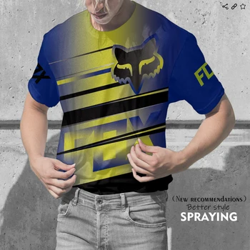 2022 racing 3D tlač t-shirt mužov nadrozmerné off-road ležérne oblečenie krátky rukáv o-krku street fashion top
