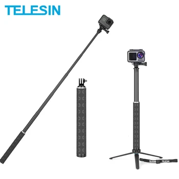 TELESIN 0,9 m Carbon Fiber Najľahší Selfie Stick Hliníkový Statív Pre GoPro Hero 11 10 9 Insta360 DJI Osmo Action2 3 Kamery