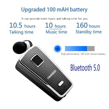 F970PRO Bluetooth Slúchadlá s Mikrofónom, 10 hod výdrž Bezdrôtový headset Potu Šport Hudobné Slúchadlá Dlho Trvať Slúchadlo